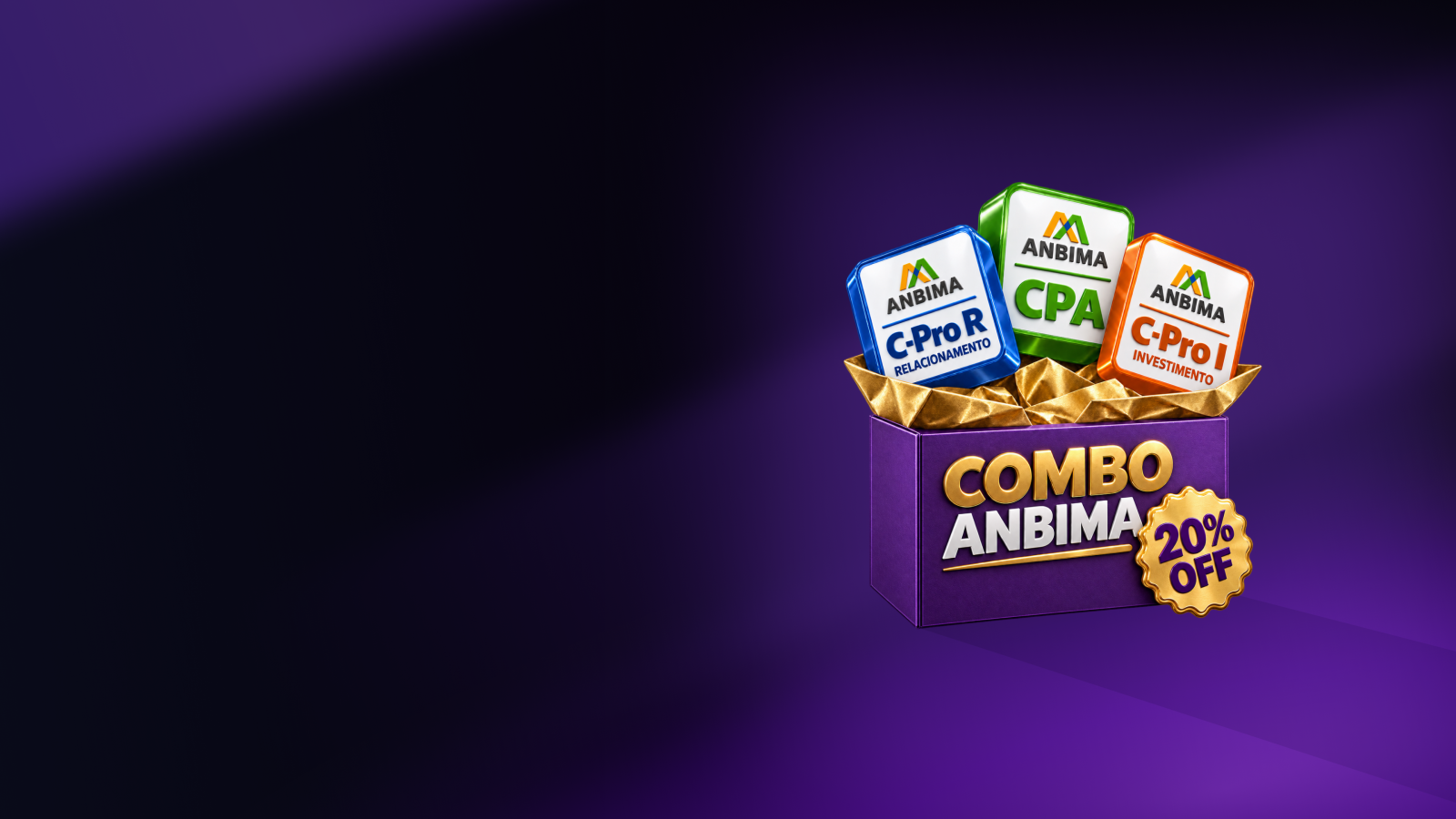 20% OFF NO COMBO ANBIMA