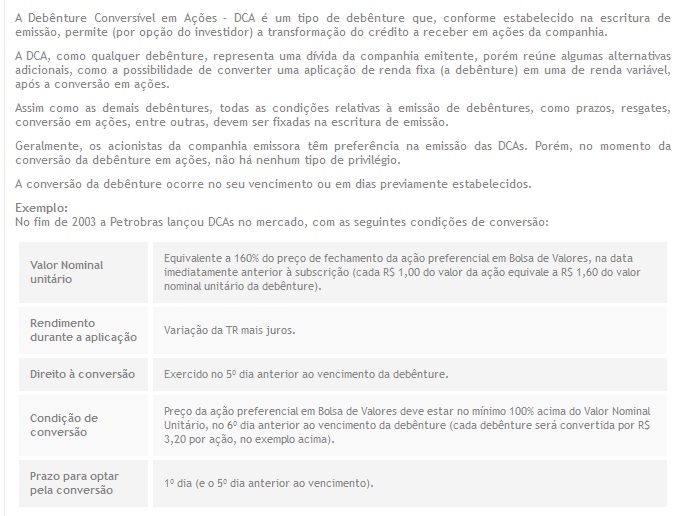 Debêntures Conversíveis e Não Conversíveis