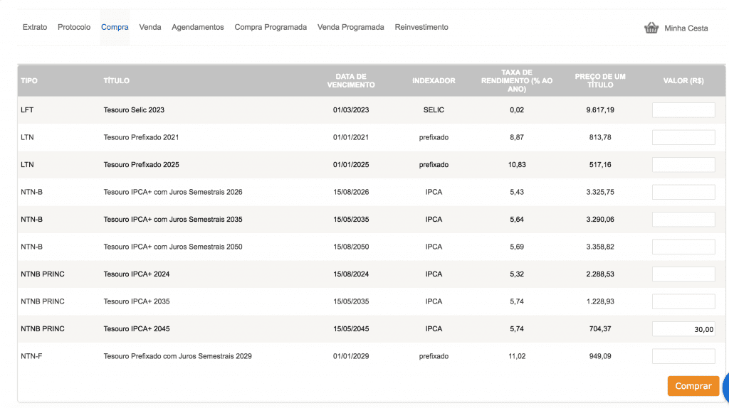 passo a passo para investir no tesouro direto